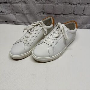 J. McLaughlin White and Brown Sneakers size 7.5